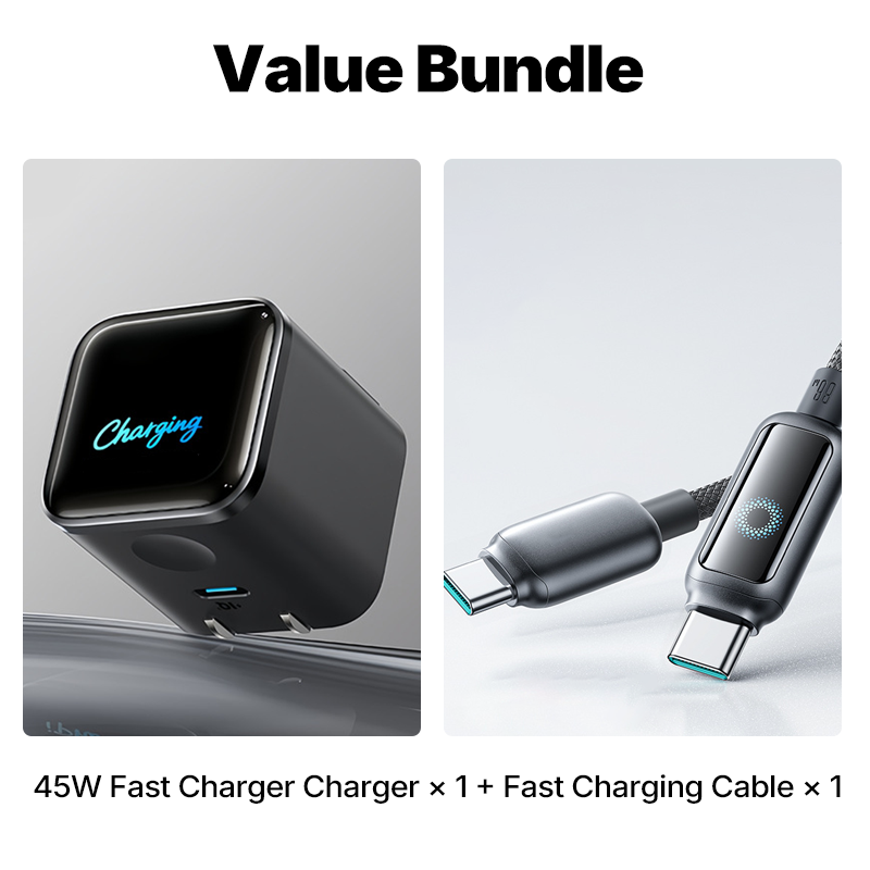 Chargeur rapide 45 W 2026 avec affichage numérique