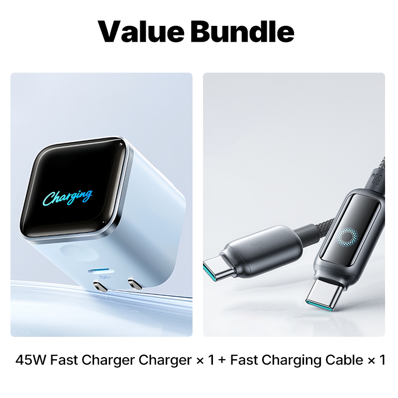 Chargeur rapide 45 W 2026 avec affichage numérique
