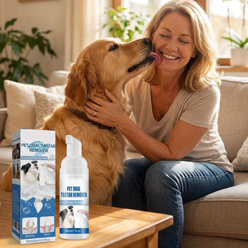Nettoyant mousse anti-tartre buccal pour animaux
