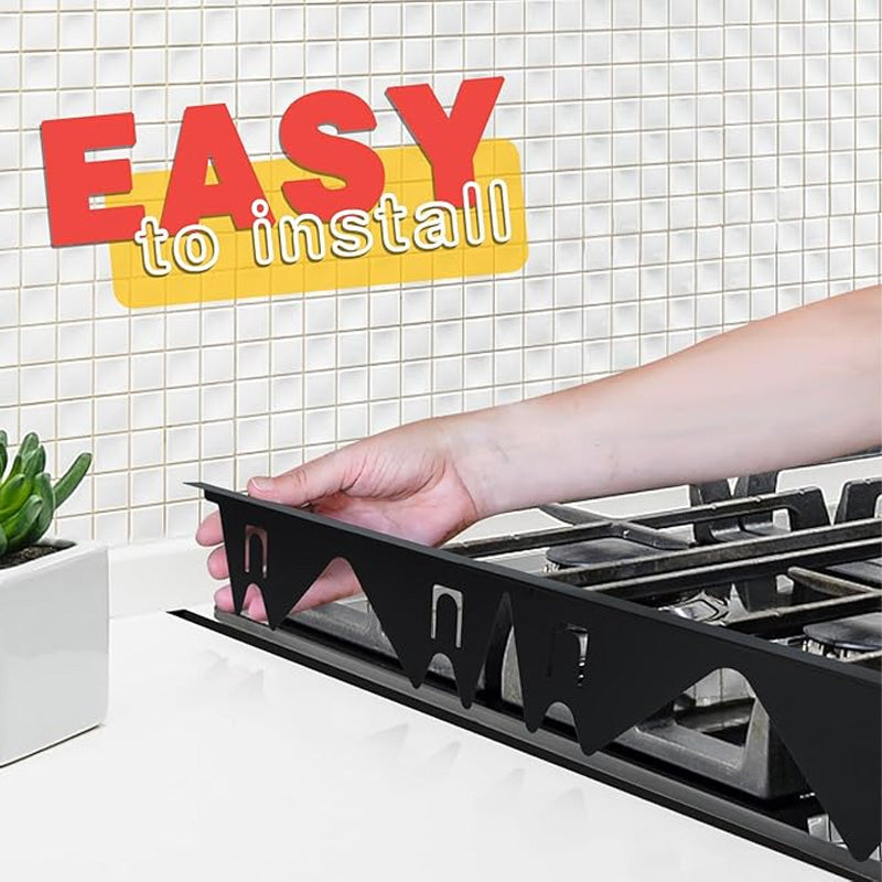Cache-espace réglable en acier inoxydable pour l'interstice entre la cuisinière et le comptoir
