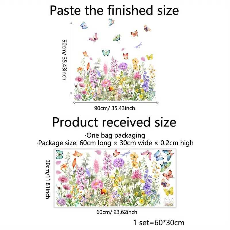 Autocollant de fenêtre motif bouquet floral coloré