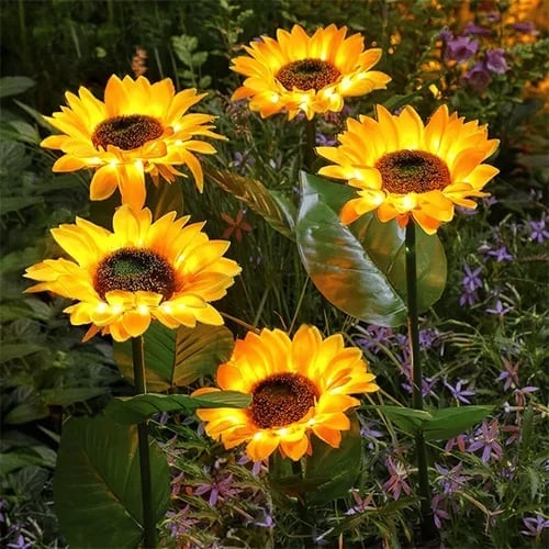 Réaliste et résistant aux intempéries | Tournesol solaire 2026 | Décoration extérieure IP65