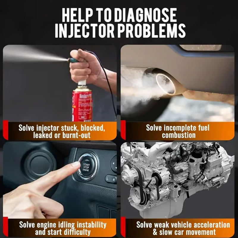 Outil professionnel de test et de nettoyage d'injecteurs de carburant à 4 modes
