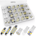 Éveil printanier : kit d'éclairage intérieur de voiture à 42 LED ultra-lumineuses - mise à niveau plug & play pour votre véhicule