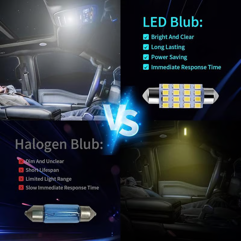 Éveil printanier : kit d'éclairage intérieur de voiture à 42 LED ultra-lumineuses - mise à niveau plug & play pour votre véhicule
