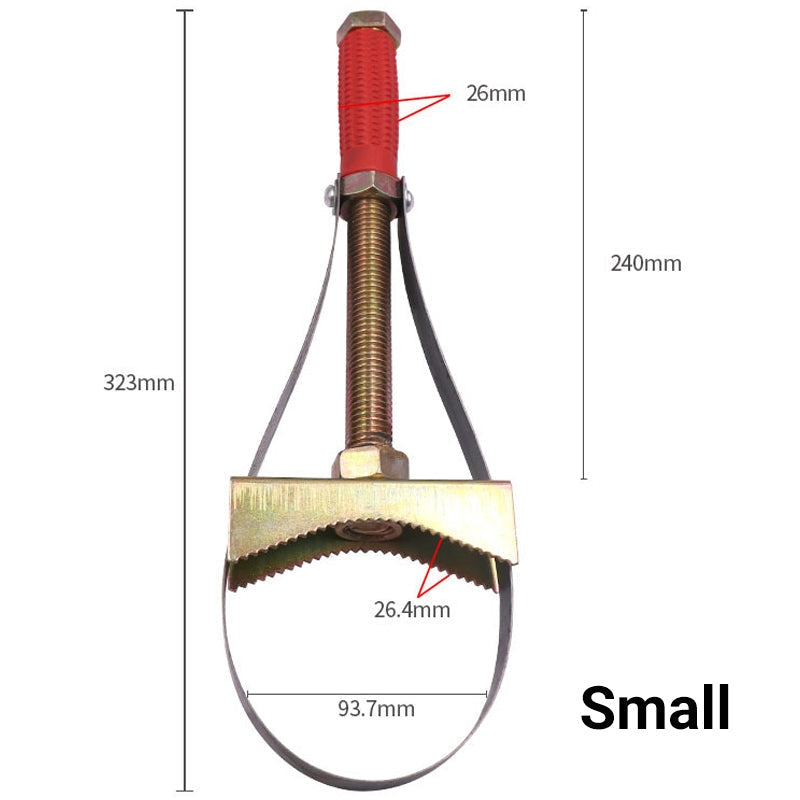 Clé à filtre à huile automobile avec sangle en acier réglable