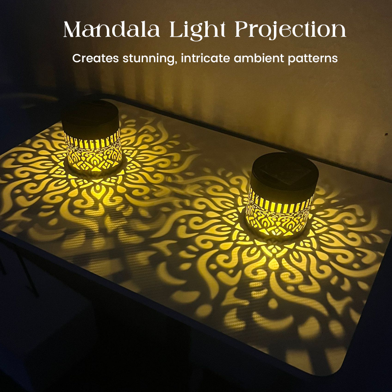 Projecteur de mandala à énergie solaire
