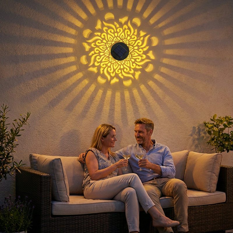 Projecteur de mandala à énergie solaire