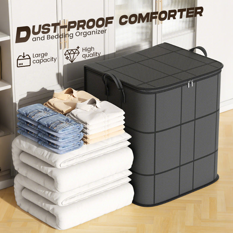 Housse de rangement anti-poussière pour couettes et linge de maison – Imperméable, gain de place et fermeture éclair sécurisée