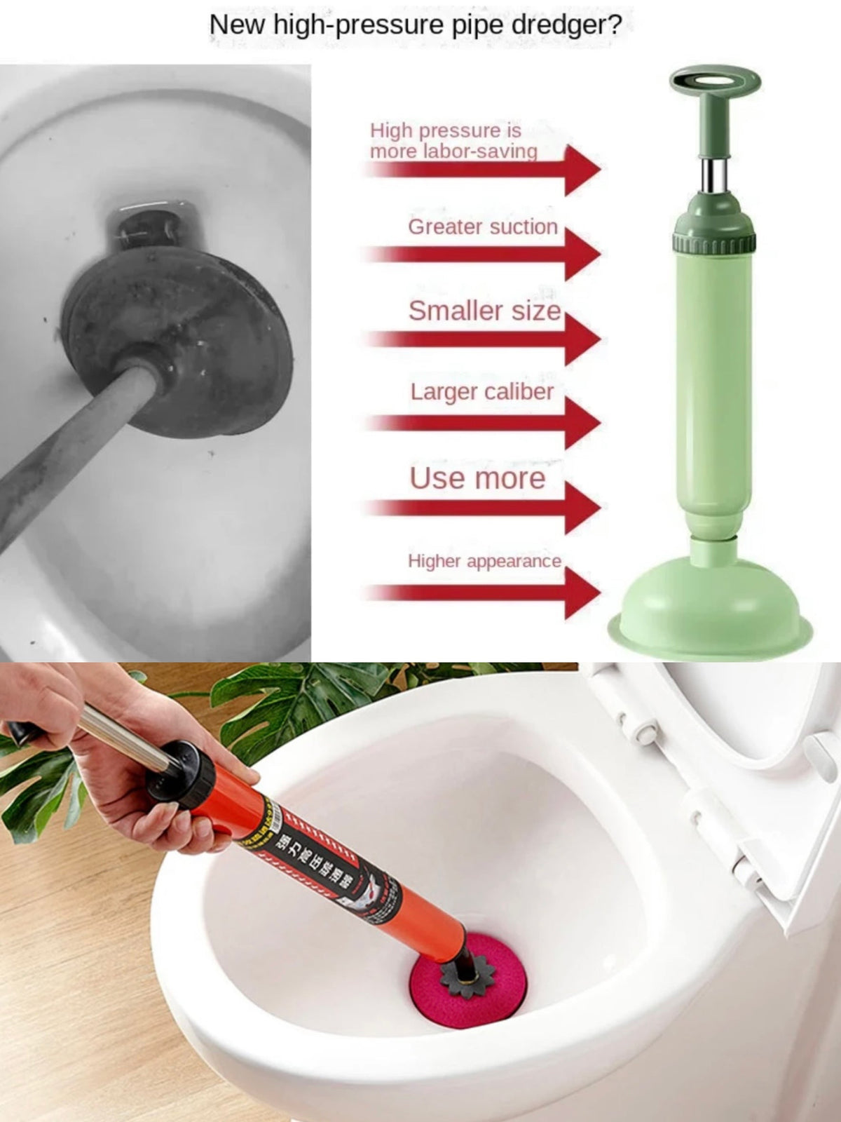 Déboucheur de toilettes domestique haute pression