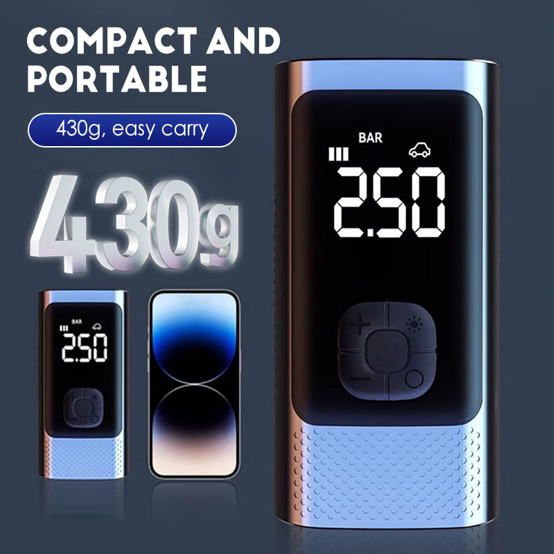 Compresseur d'air portable sans fil pour voiture avec lumière LED