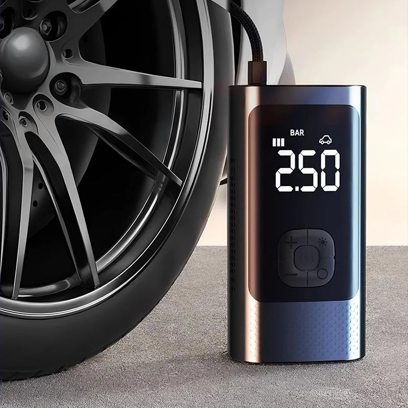 Compresseur d'air portable sans fil pour voiture avec lumière LED