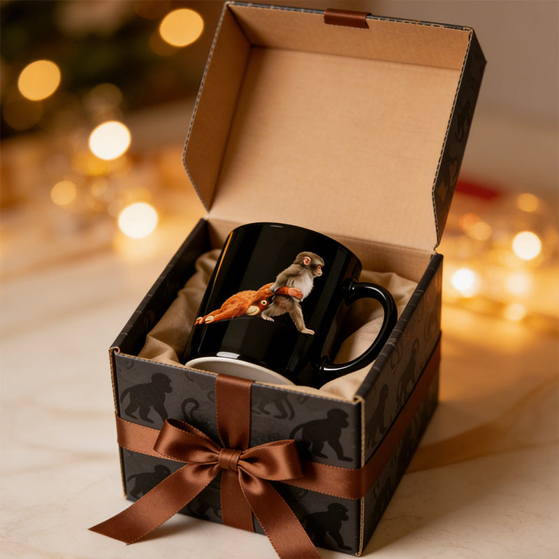 Mug en céramique singe rigolo - Cadeau humoristique