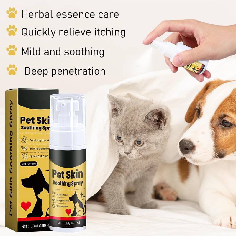 Vaporisateur apaisant pour la peau des animaux de compagnie