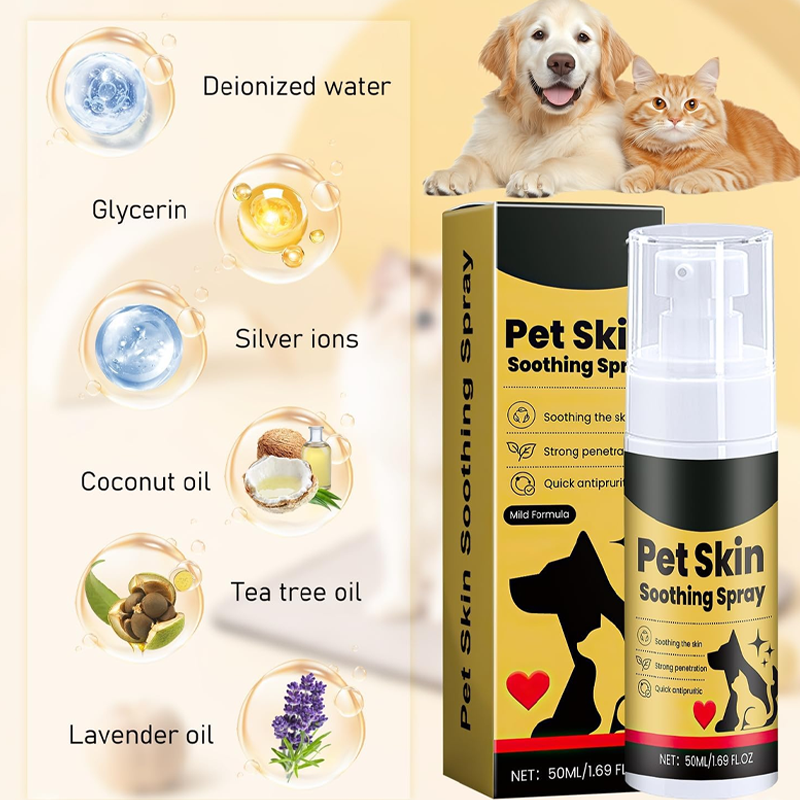Vaporisateur apaisant pour la peau des animaux de compagnie