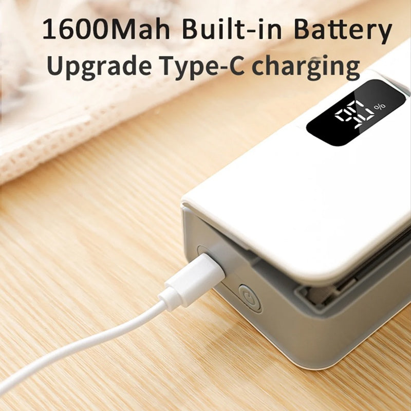LE MINI-SOUDE-SAC 2-EN-1 ! Rechargeable USB-C, 6 niveaux de chaleur et lame coupante intégrée