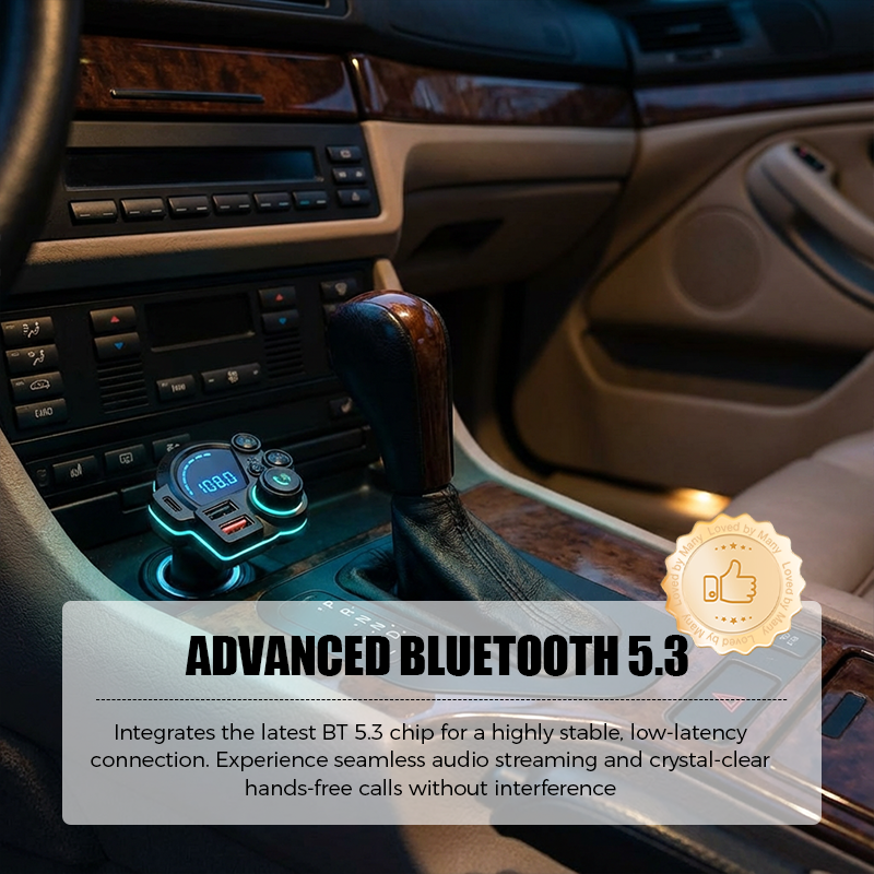 MAINTENANT ! Transmetteur FM Bluetooth double port universel pour voiture - Musique sans fil, appels mains libres et chargeur double USB