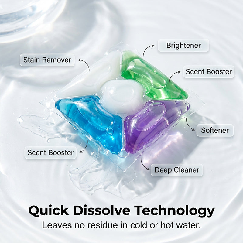 Capsules de lessive nettoyantes et désinfectantes