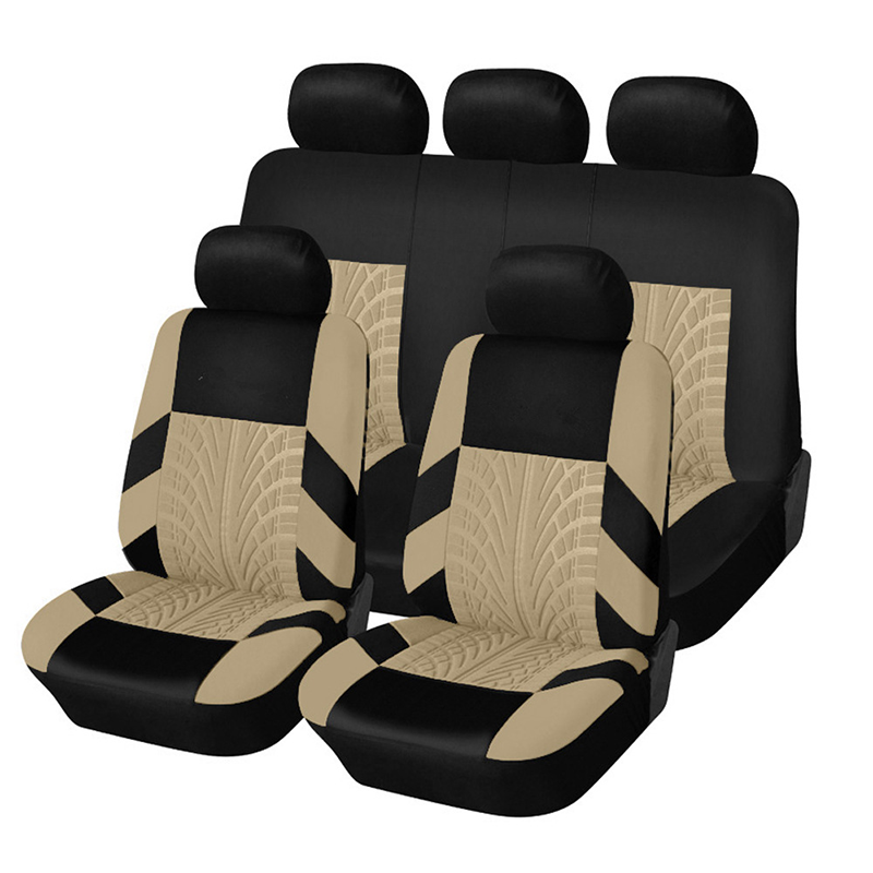 Housses de Siège de Voiture pour 5 Sièges Universelles, Protections de Siège Avant et Arrière de Voiture en Tissu Respirant, Compatibles Airbag, Protection Complète, Convient à la Plupart des Voitures et Camions