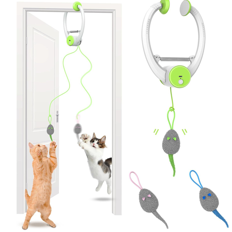 Jouets interactifs pour chats d'intérieur à suspendre à un crochet