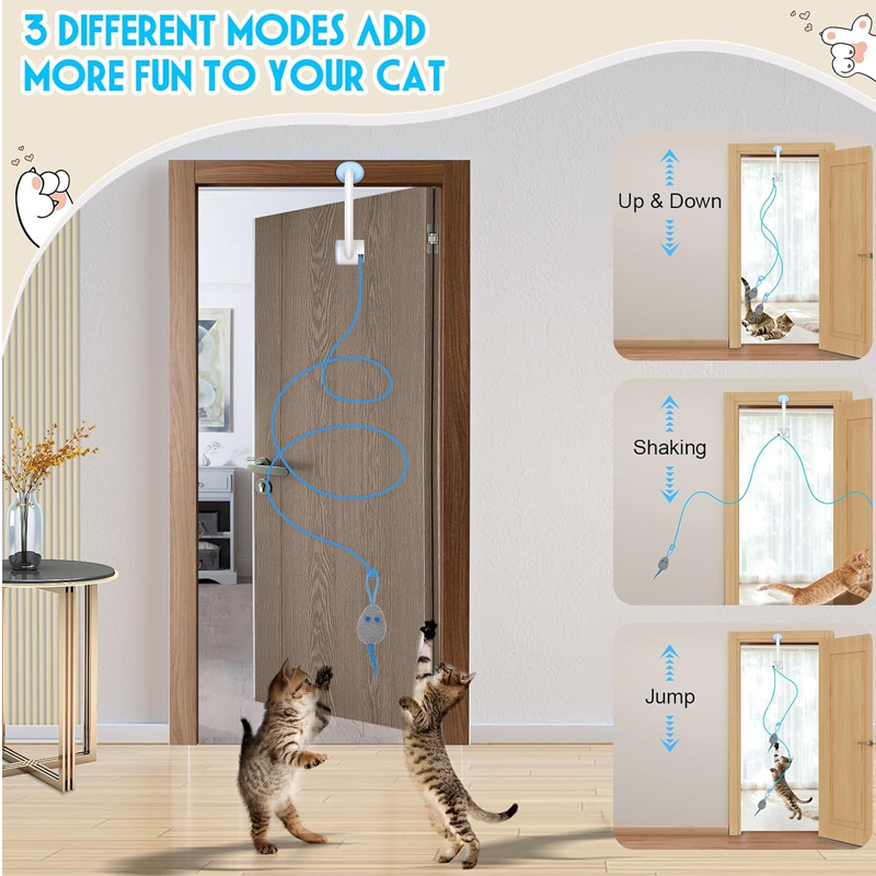 Jouets interactifs pour chats d'intérieur à suspendre à un crochet