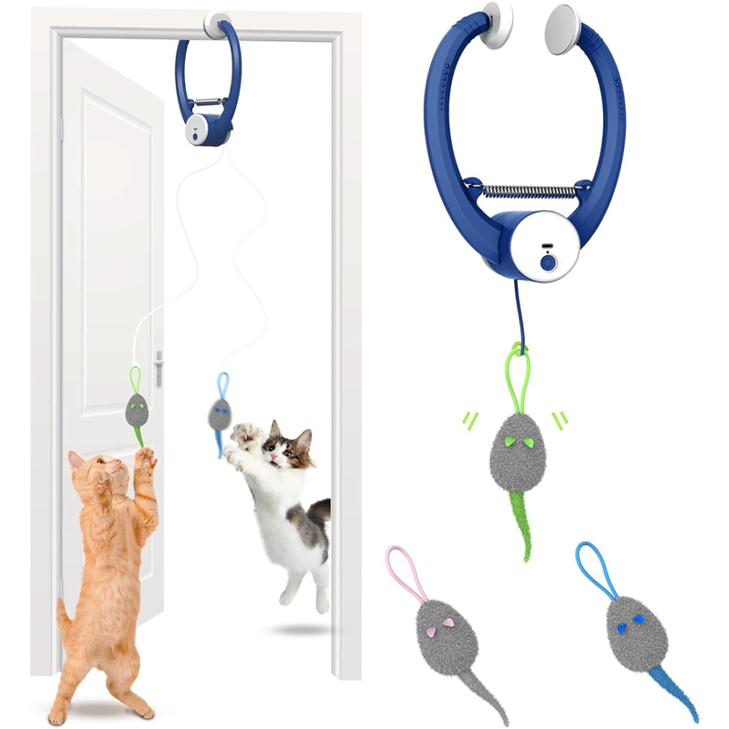 Jouets interactifs pour chats d'intérieur à suspendre à un crochet