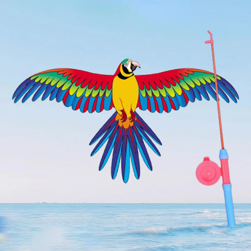 Cerf-volant créatif avec canne à pêche élastique, nouvelle tendance 2026 pour enfants – Un indispensable pour le jardin et les voyages