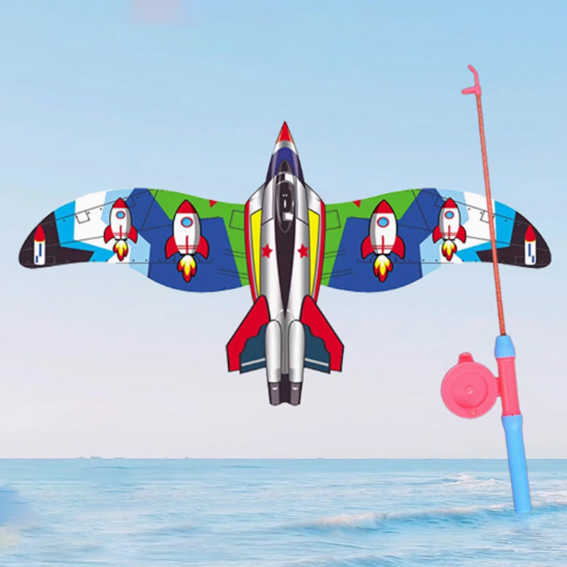 Cerf-volant créatif avec canne à pêche élastique, nouvelle tendance 2026 pour enfants – Un indispensable pour le jardin et les voyages