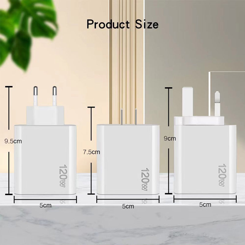 Chargeur rapide 120W avec 5 ports