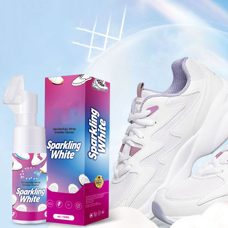 Nettoyant Moussant Sans Eau pour Chaussures Blanches avec Brosse