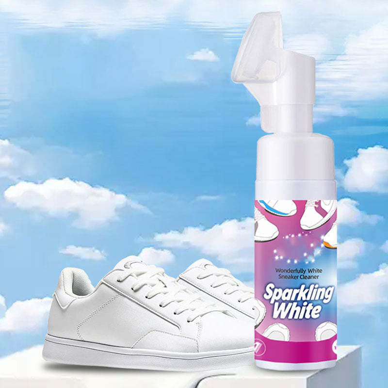 Nettoyant Moussant Sans Eau pour Chaussures Blanches avec Brosse