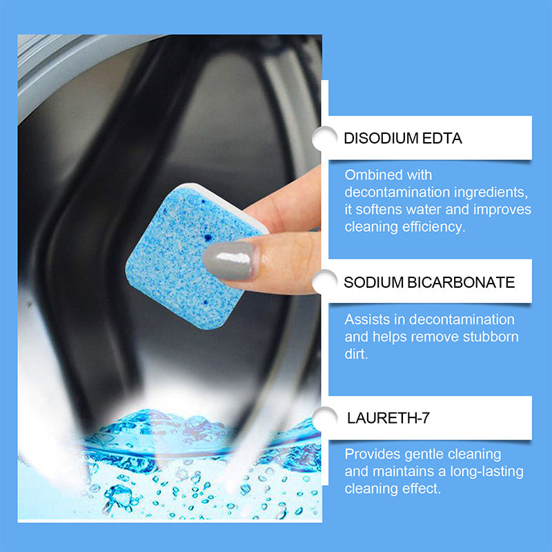 Tablettes nettoyantes puissantes pour lave-linge - Nettoyage rapide