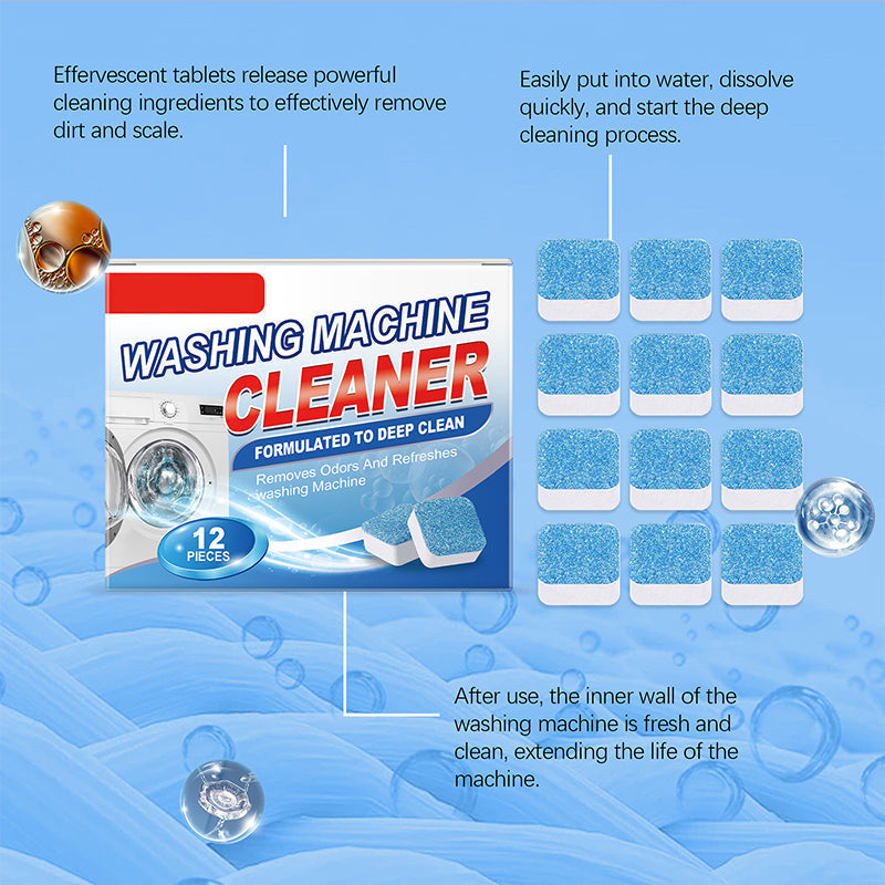Tablettes nettoyantes puissantes pour lave-linge - Nettoyage rapide