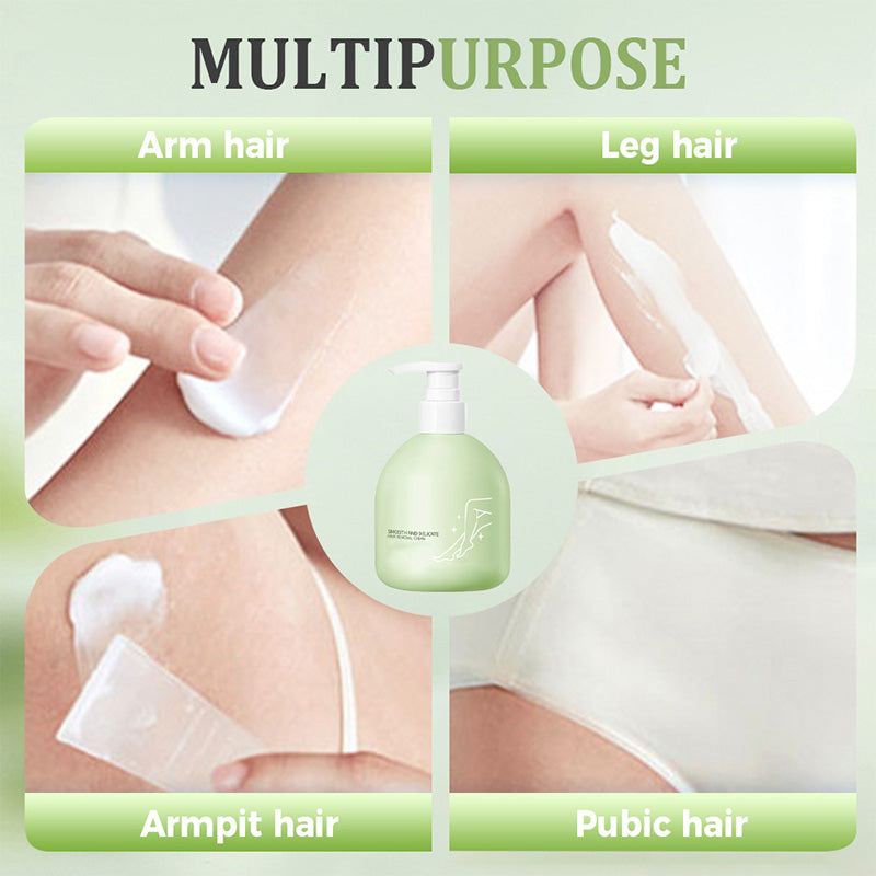 Crème dépilatoire grand format Crème dépilatoire douce et non irritante (crème dépilatoire + rasoir)