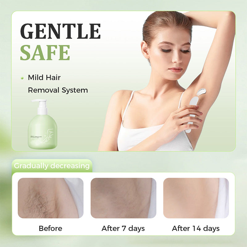 Crème dépilatoire grand format Crème dépilatoire douce et non irritante (crème dépilatoire + rasoir)