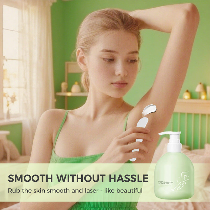 Crème dépilatoire grand format Crème dépilatoire douce et non irritante (crème dépilatoire + rasoir)