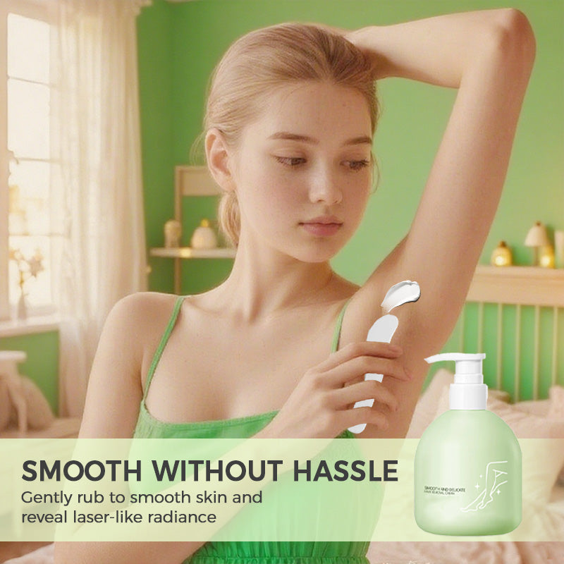 Crème dépilatoire grand format Crème dépilatoire douce et non irritante (crème dépilatoire + rasoir)