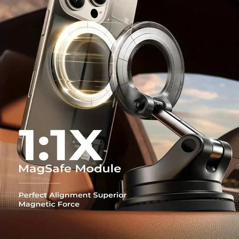 Support de Téléphone de Voiture Magnétique Pliable Pxcxu – Aimant Super Puissant, Inébranlable !