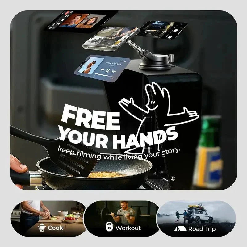 Support de Téléphone de Voiture Magnétique Pliable Pxcxu – Aimant Super Puissant, Inébranlable !
