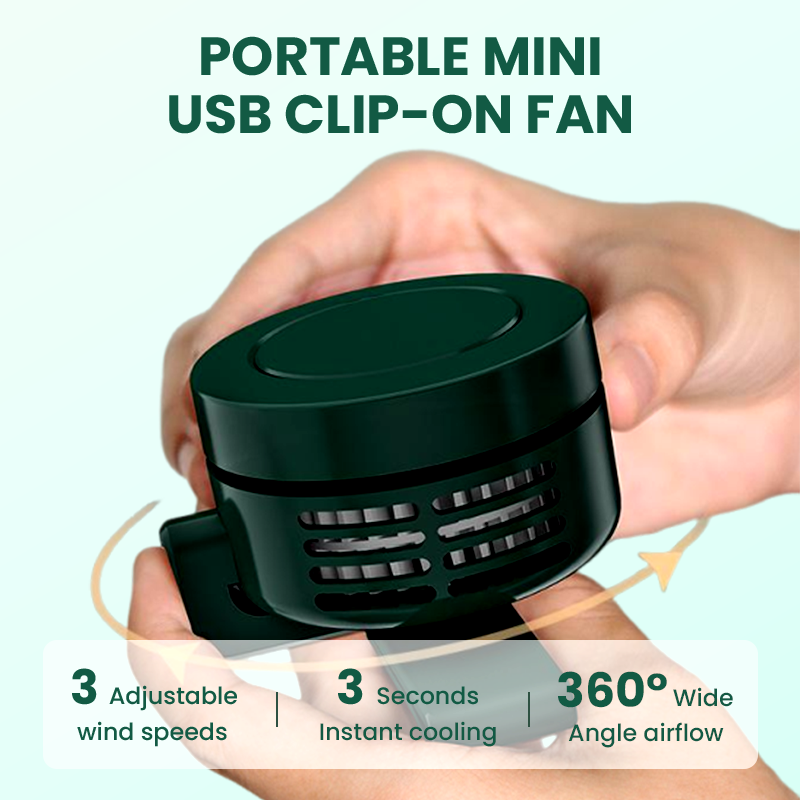 Mini ventilateur USB portable à pince