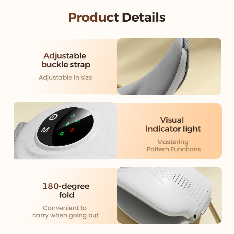 Masseur oculaire Bluetooth visuel avec chaleur et musique