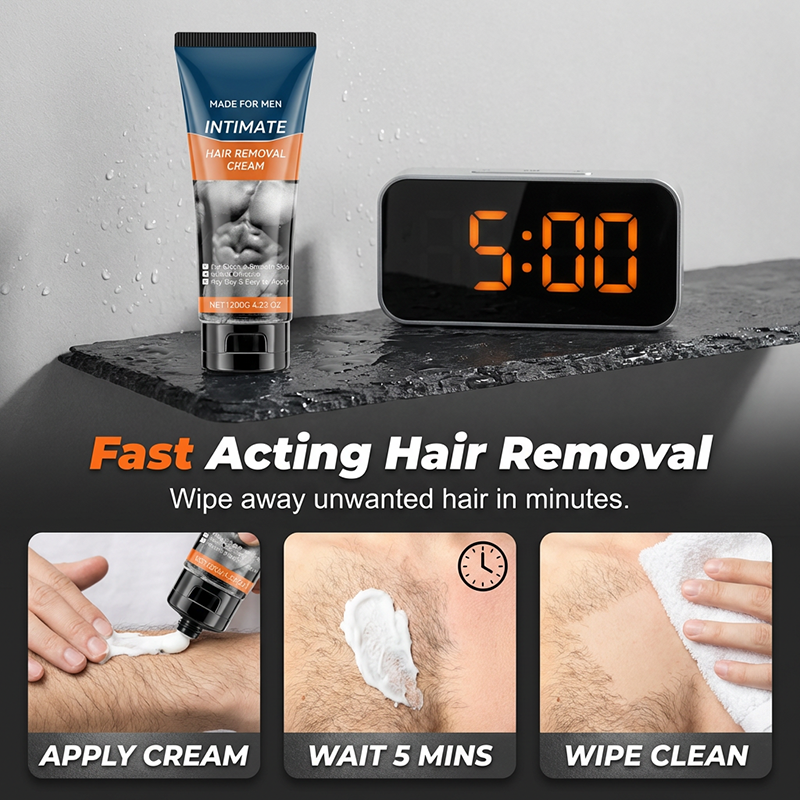Crème dépilatoire intime pour hommes