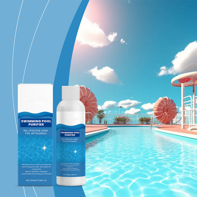 Liquide purifiant pour piscines - une eau cristalline, sans effort ! Dites adieu à l'eau verte et aux produits chimiques agressifs - profitez d'une baignade saine et naturelle