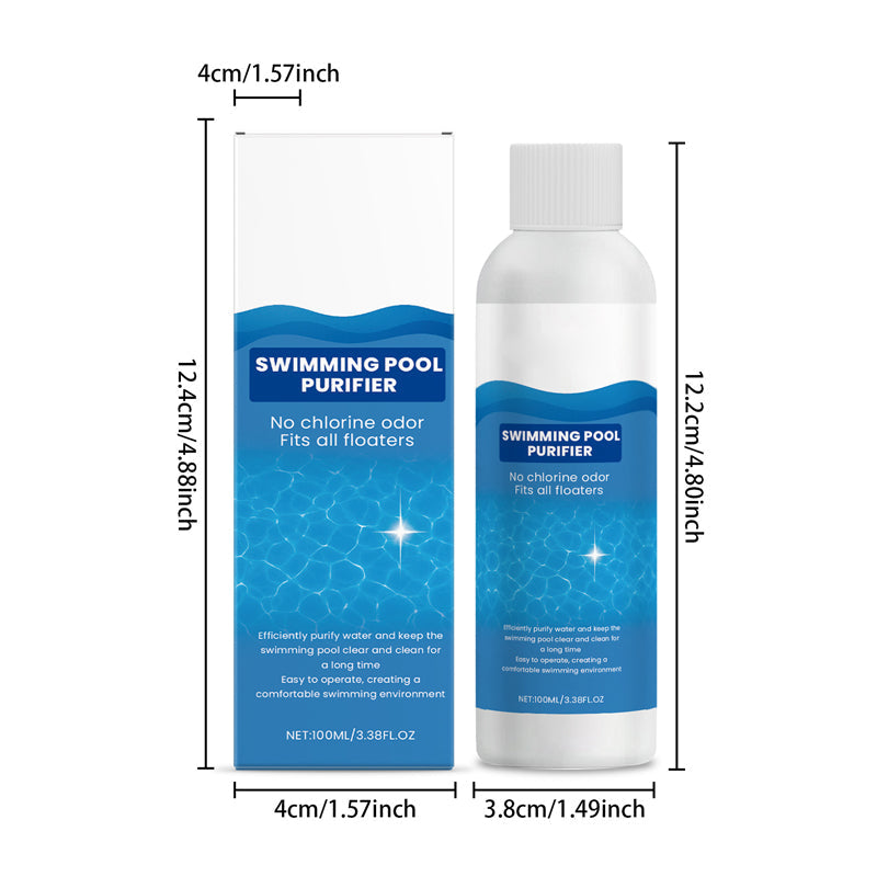 Liquide purifiant pour piscines - une eau cristalline, sans effort ! Dites adieu à l'eau verte et aux produits chimiques agressifs - profitez d'une baignade saine et naturelle