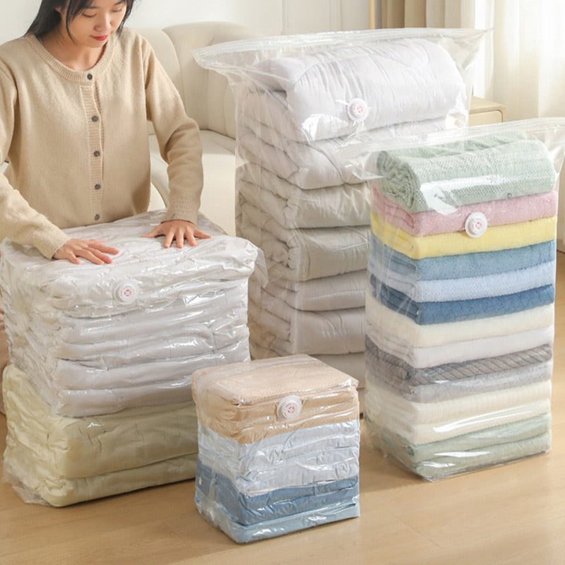 Sac de rangement sous vide ultra-large - Appuyez pour vider l'air