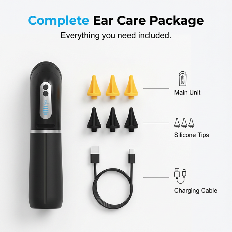 Kit de nettoyage électrique pour oreilles doux et sûr