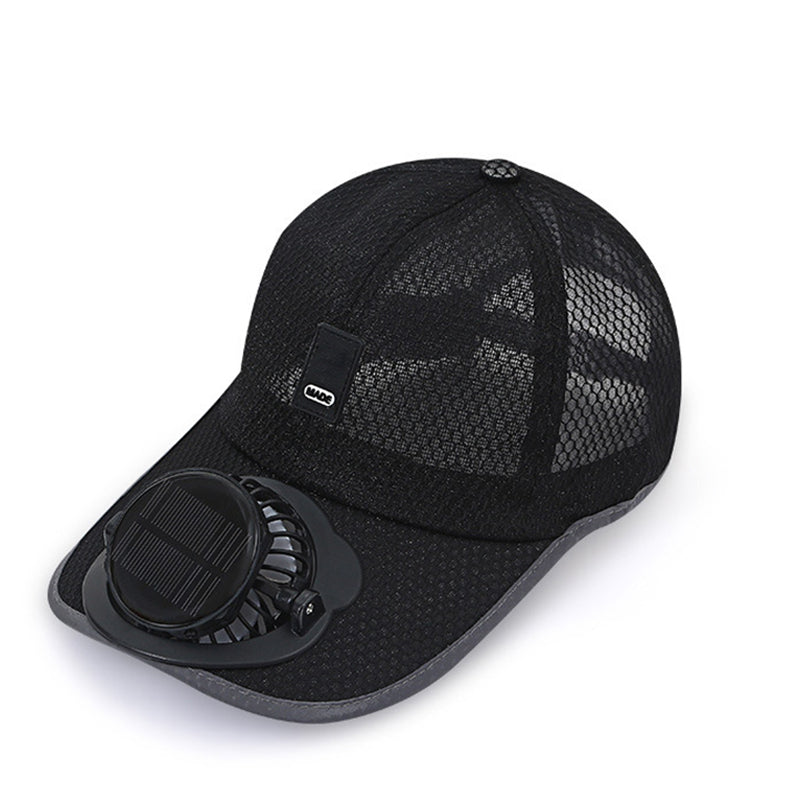 Casquette de baseball respirante avec ventilateur solaire intégré pour le refroidissement
