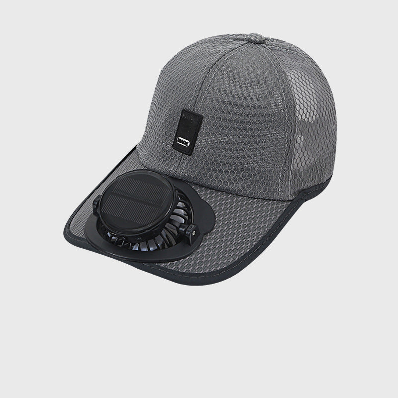 Casquette de baseball respirante avec ventilateur solaire intégré pour le refroidissement