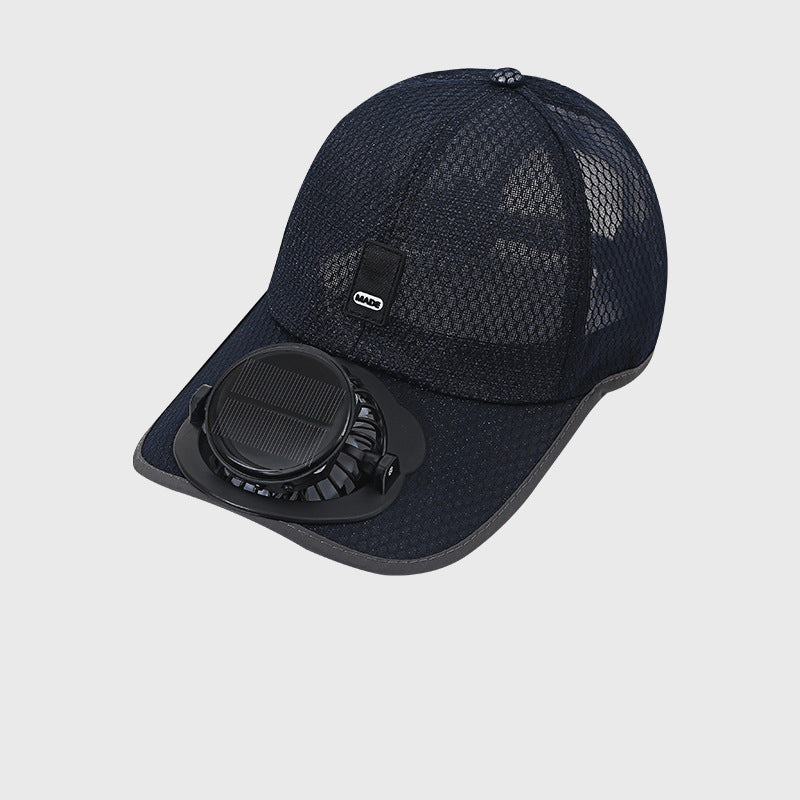 Casquette de baseball respirante avec ventilateur solaire intégré pour le refroidissement