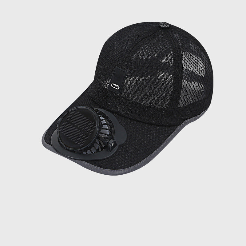 Casquette de baseball respirante avec ventilateur solaire intégré pour le refroidissement